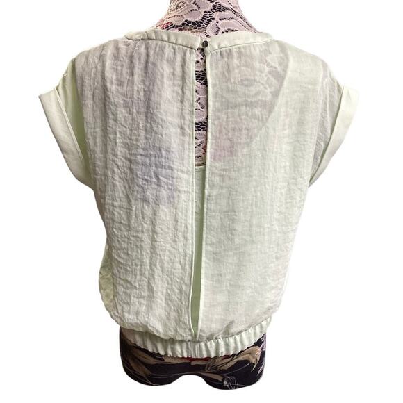 DKNY crop top elastic waist light green size small - Picture 3 of 4